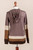 Brown Striped Hoodie Sweater from Peru 'Brown Imagination'