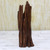 Hand Carved Brown Driftwood Sculpture by India Artisan 'Nature's Delight II'