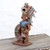 Handmade Ceramic Sculpture of Aztec Warrior from Mexico 'Aztec Warrior with Rattles'