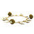 Heart Leaf Beehive Charms on Gold Plated Brazilian Bracelet 'Natural Friend'