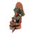 Antique Maya Man Original Ceramic Sculpture Signed by Artist 'Maya with Chu Vessel'
