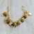 Gold Plated Agate and Citrine Charm Bracelet from Brazil 'Clover Leaves'