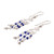 Sodalite and Sterling Silver Chandelier Earrings from Peru 'Blue Curls'