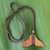 Handcrafted Wood Pendant Necklace from Brazil 'Mermaid Tail'