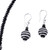 Black Sterling Silver and Ceramic Jewelry Set from Peru 'Mountain Lady'