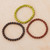 Three Ceramic Bracelets in Chartreuse Russet and Black 'Autumn Spirit'