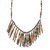 Recycled Paper and Hematite Multi Color Waterfall Necklace 'Eco Rainbow'