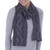 Alpaca Blend Scarf in Dolphin Grey and Slate from Peru 'Mountain Scent in Grey'