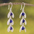 Lapis Lazuli Filigree Dangle Earrings from Peru 'Glowing Eden'