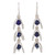 Lapis Lazuli Filigree Dangle Earrings from Peru 'Glowing Eden'