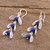 Lapis Lazuli Filigree Dangle Earrings from Peru 'Glowing Eden'