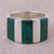 Modern Handcrafted Andean Silver Chrysocolla Ring 'Courageous Color'