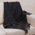 Throw Blanket with Diamond Motifs in Smoke and Black 'Smoky Black Diamonds'