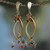 Gold Accent Golden Grass and Sunstone Earrings from Brazil 'Fruits of Nature'