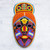 Hand Crafted Huichol Multicolor Beaded Mask 'Deer Shaman'