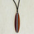 Men's Wood Pendant Necklace in Brown from Brazil 'Surfer's Life'