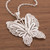 Sterling Silver Filigree Butterfly Necklace from Peru 'Paradise Flight'