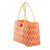 Handwoven Recycled Plastic Tote in Strawberry and Cornsilk 'Delightful Day in Strawberry'