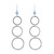 Amazonite Bead and Sterling Silver Dangle Earrings from Peru 'Silver Ripples'