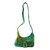 Rayon and Cotton Blend Hobo Bag in Green from Guatemala 'Forest Day'