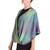 Asymmetric Hand Woven Rayon Poncho from Guatemala 'Nature's Charm'