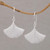 925 Sterling Silver Flower Petal Dangle Earrings 'Petalside'