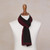 Red and Black Reversible Alpaca Blend Knit Scarf from Peru 'Incan Muse'