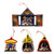 Hand Made Religious Wood Christmas Ornaments Set of 4 'Nativity'