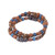 Three Hematite and Ceramic Beaded Bracelets in Earth Tones 'Andean Eyes'