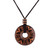 Peruvian Ceramic Pendant Necklace in Black and Copper Colors 'Copper Queen'