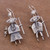 Cultural Sterling Silver Dangle Earrings from Peru 'Cuzco Couple'