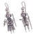 Cultural Sterling Silver Dangle Earrings from Peru 'Cuzco Couple'