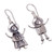 Sterling Silver Dangle Earrings of Andean People from Peru 'Cuzco Love'