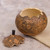 Hand Carved Andean Trilogy Sun and Moon Gourd Decorative Box 'Andean Trilogy'