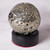 Pyrite Sphere Sculpture on Onyx Stand 'Reflections'