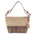 Leather-Accented All Cotton Maya Style Shoulder Bag 'Maya Ixcaco'