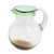 Clear Green Brown Hand Blown Recycled Glass Pitcher 'Palm Beach'