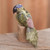 Gemstone Parrot Sculpture Crafted in Peru 'Curious Parrot'