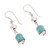 Sterling Silver and Recon. Turquoise Dangle Earrings 'Brilliance of the Ocean'