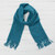 100 Alpaca Wrap Scarf in Solid Teal from Peru 'Andean Delight in Teal'