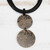 Wood Pendant Necklace with Intricate Line Motifs 'Intricate Lines'