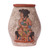 Mexican Archaeological Ceramic Vase Crafted by Hand 'Maya King of Palenque'