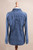 Lily of The Incas Button-Front Chambray Blue Blouse 'Lily of the Incas'