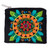 Floral Embroidered Alpaca Blend Coin Purse in Black 'Colorful Mandala'