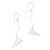 Ginko Leaf Sterling Silver Dangle Earrings from Bali 'Ginko Leaves'