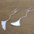 Ginko Leaf Sterling Silver Dangle Earrings from Bali 'Ginko Leaves'