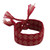 Handwoven Cotton Wristband Bracelet in Taupe and Claret 'Taupe Fusion of Desire'