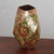 Hummingbird Motif Gold Accented Copper Vase from Mexico 'Hummingbird Dream'