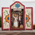 Wedding-Themed Wood and Ceramic Retablo from Peru 'Calavera Wedding'