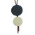 Blue Glass and Leather Pendant Necklace from Brazil 'Blue Eclipse'